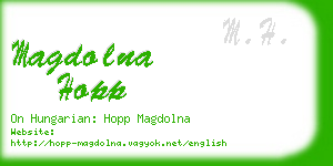 magdolna hopp business card